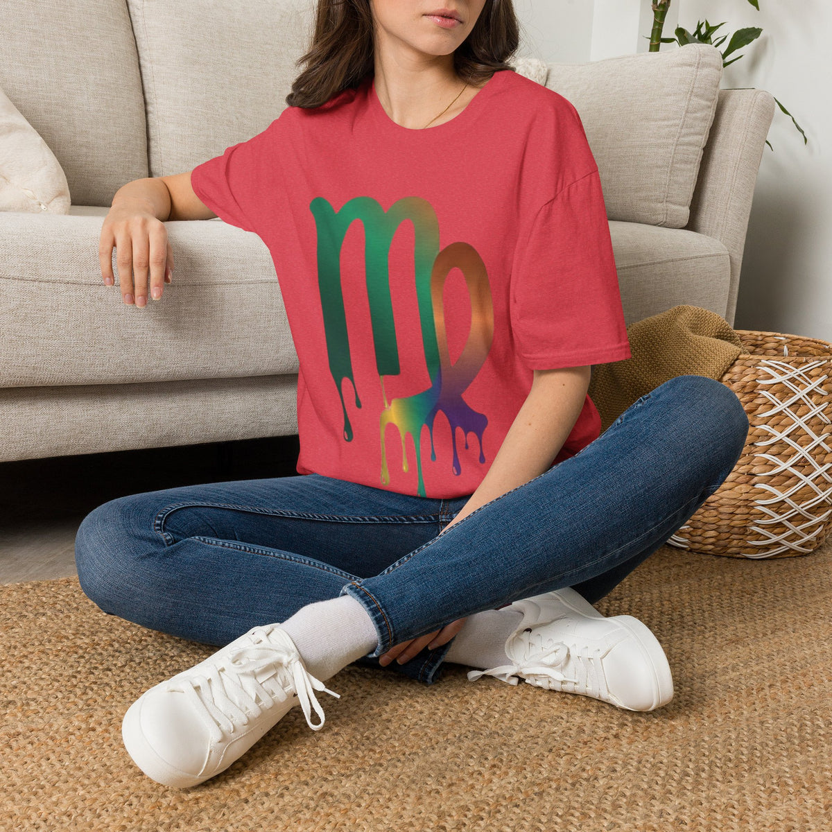 Virgo Zodiac Drip T-Shirt — Colorful Virgo Sign Astrology Tee
