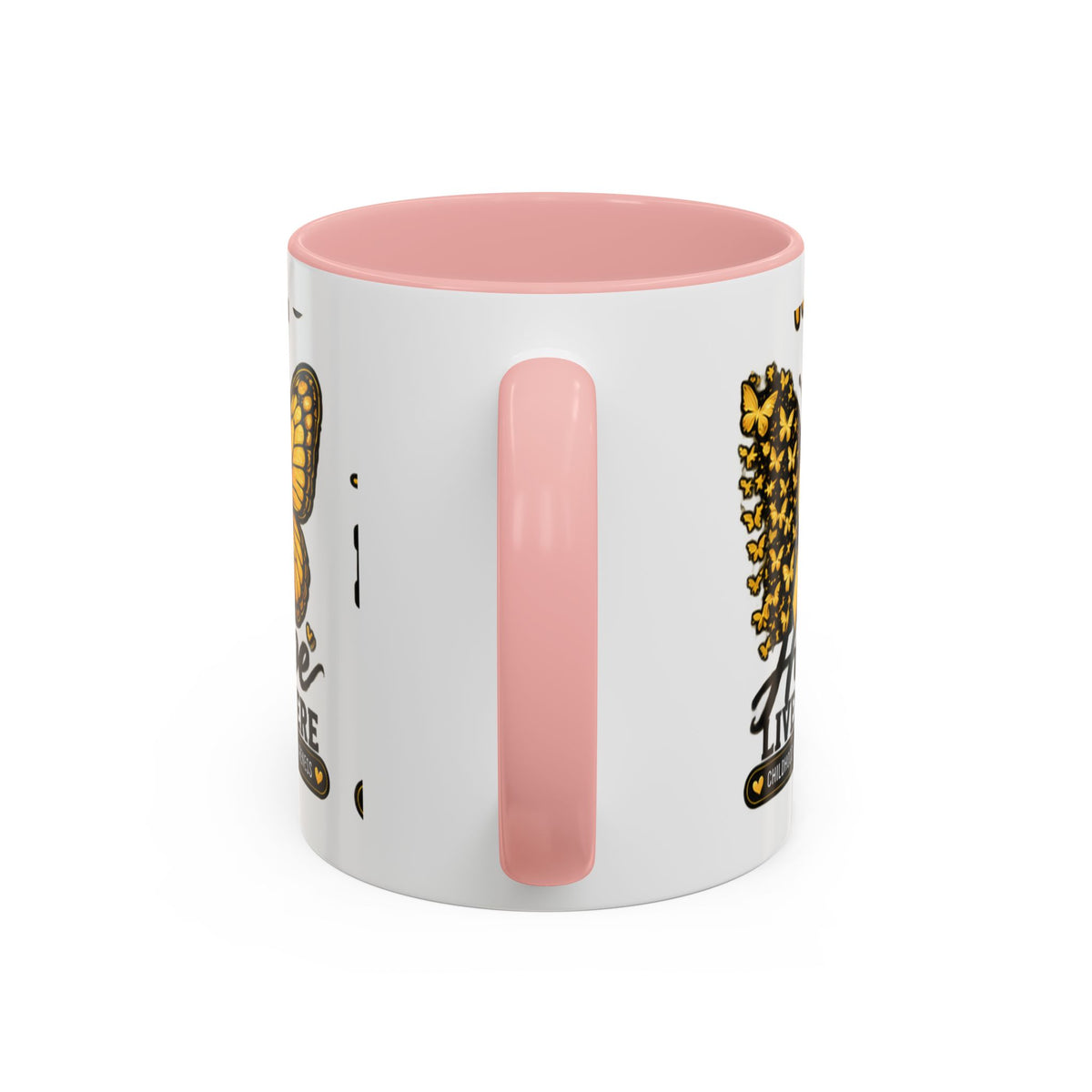 Children’s Cancer Awareness Accent Coffee Mug — "Hope Lives Here" (11/15oz)