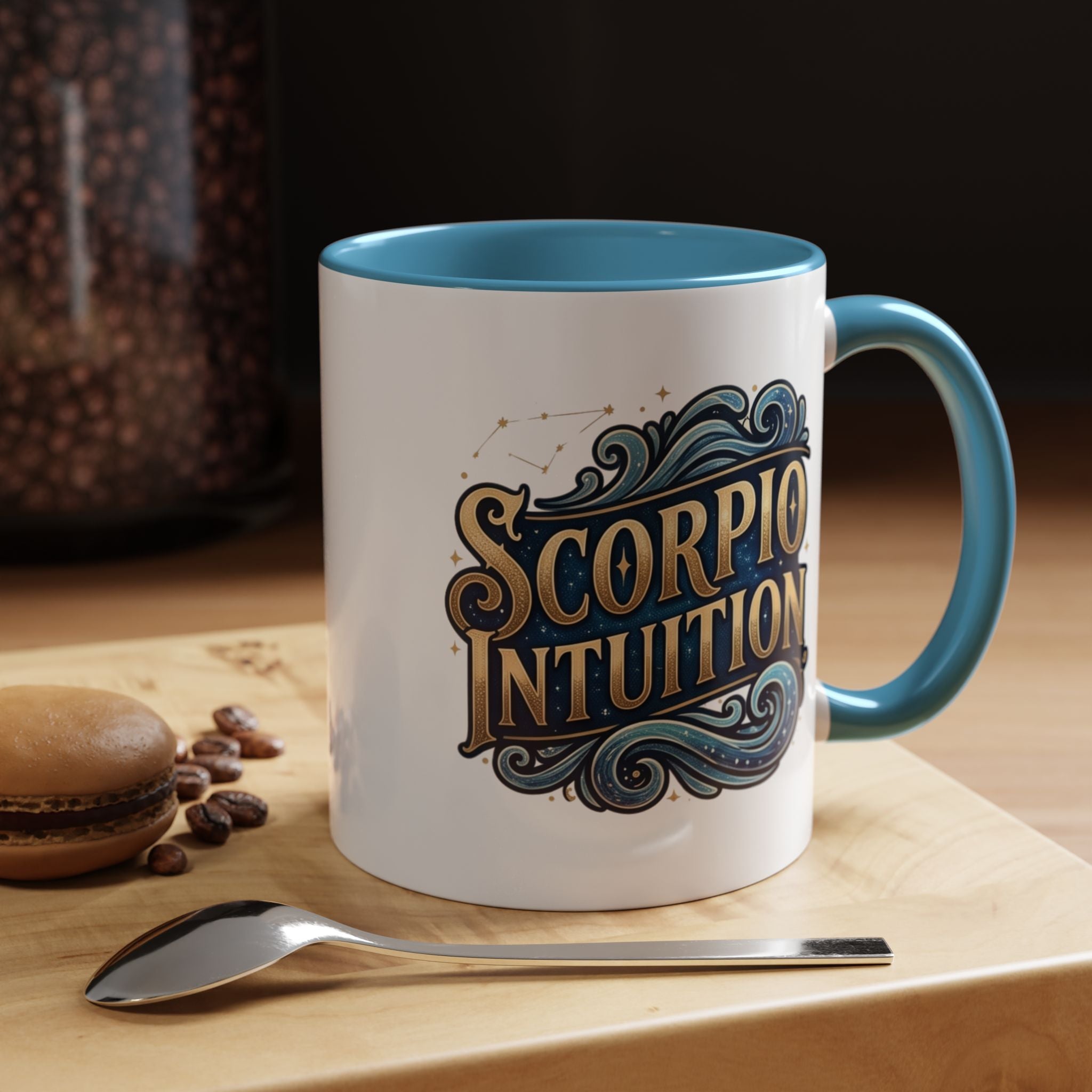 Scorpio Intuition Accent Coffee Mug — Zodiac Astrology Gift