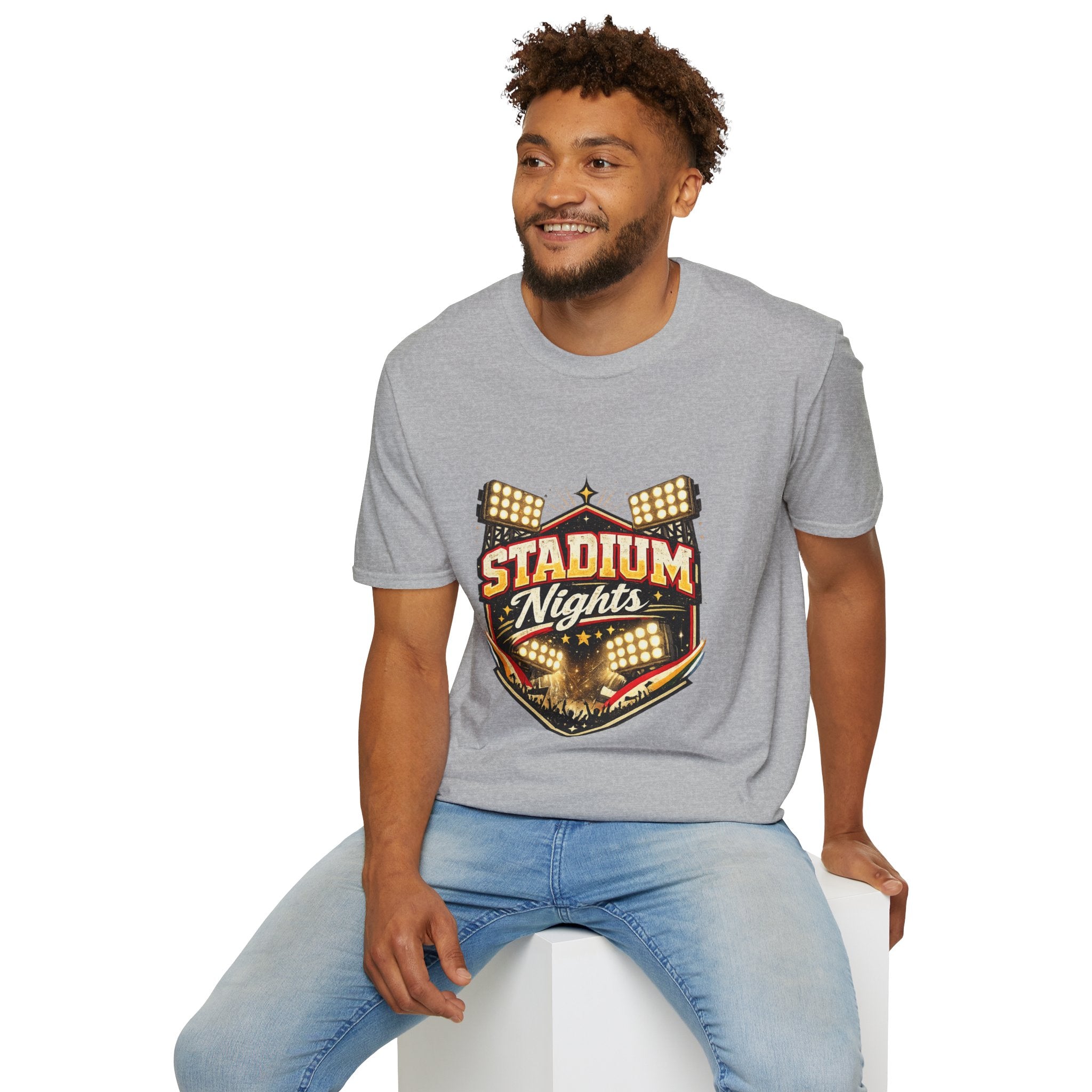 Stadium Nights T-Shirt — Vintage Sports Lights Graphic Tee