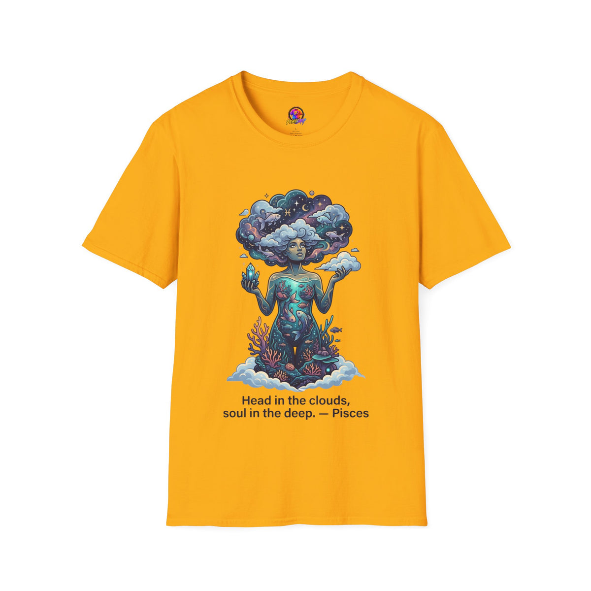 Dreamscape Goddess T-Shirt — 'Head in the Clouds' Surreal Art Tee