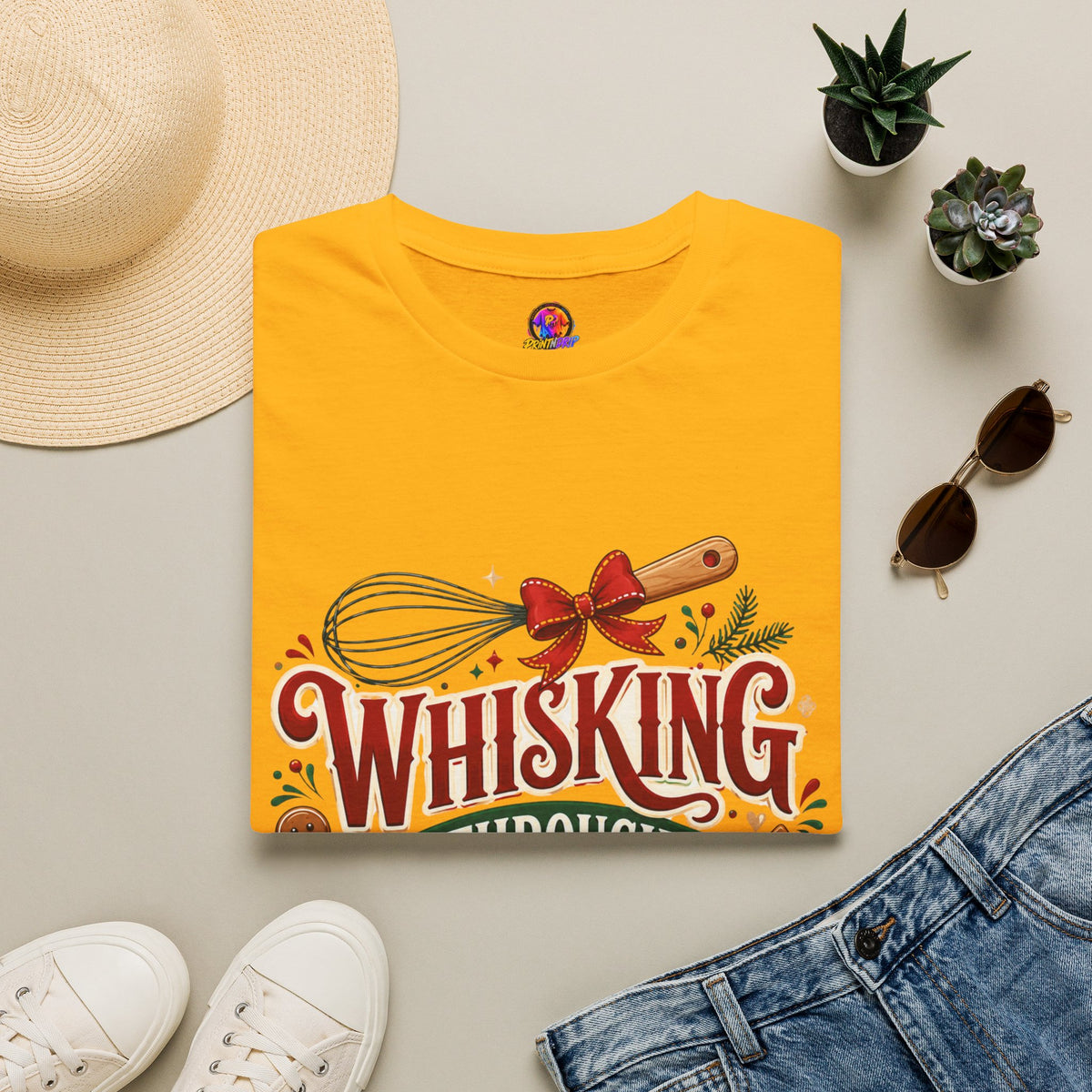 Christmas Baking T‑Shirt — "Whisking Through Christmas" Holiday Tee