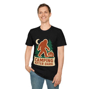 Camping After Dark T‑Shirt — Retro Bigfoot Camp Graphic Tee - Trending Now - August 2026
