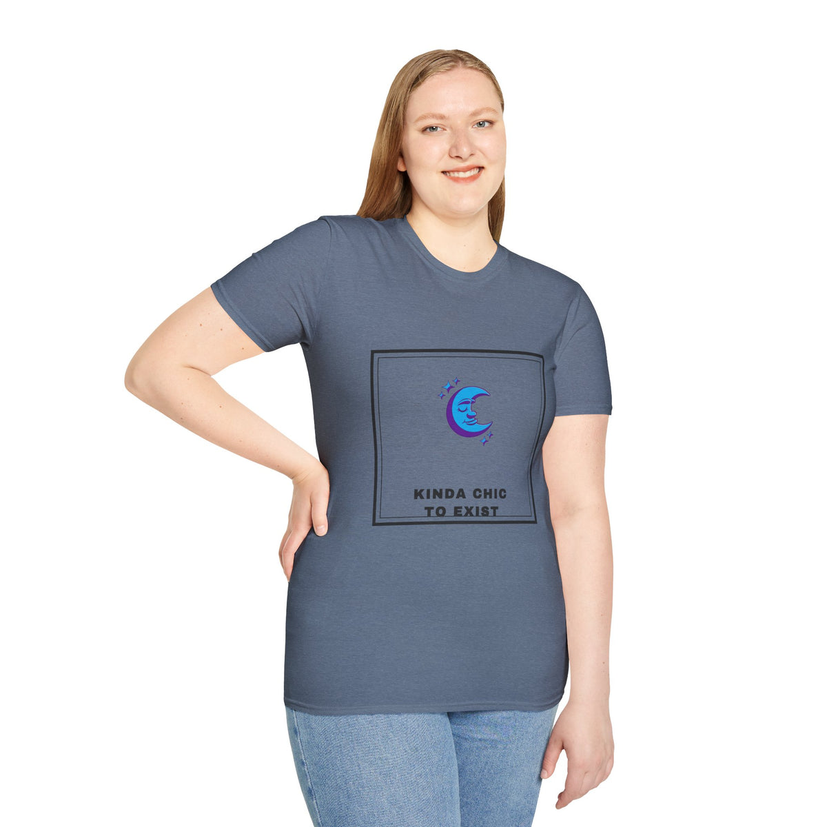 Moon Graphic Tee — "Kinda Chic to Exist" Cute Celestial T-Shirt - Trending Now - September 2026