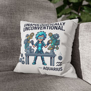 Aquarius Zodiac Spun Polyester Square Pillowcase