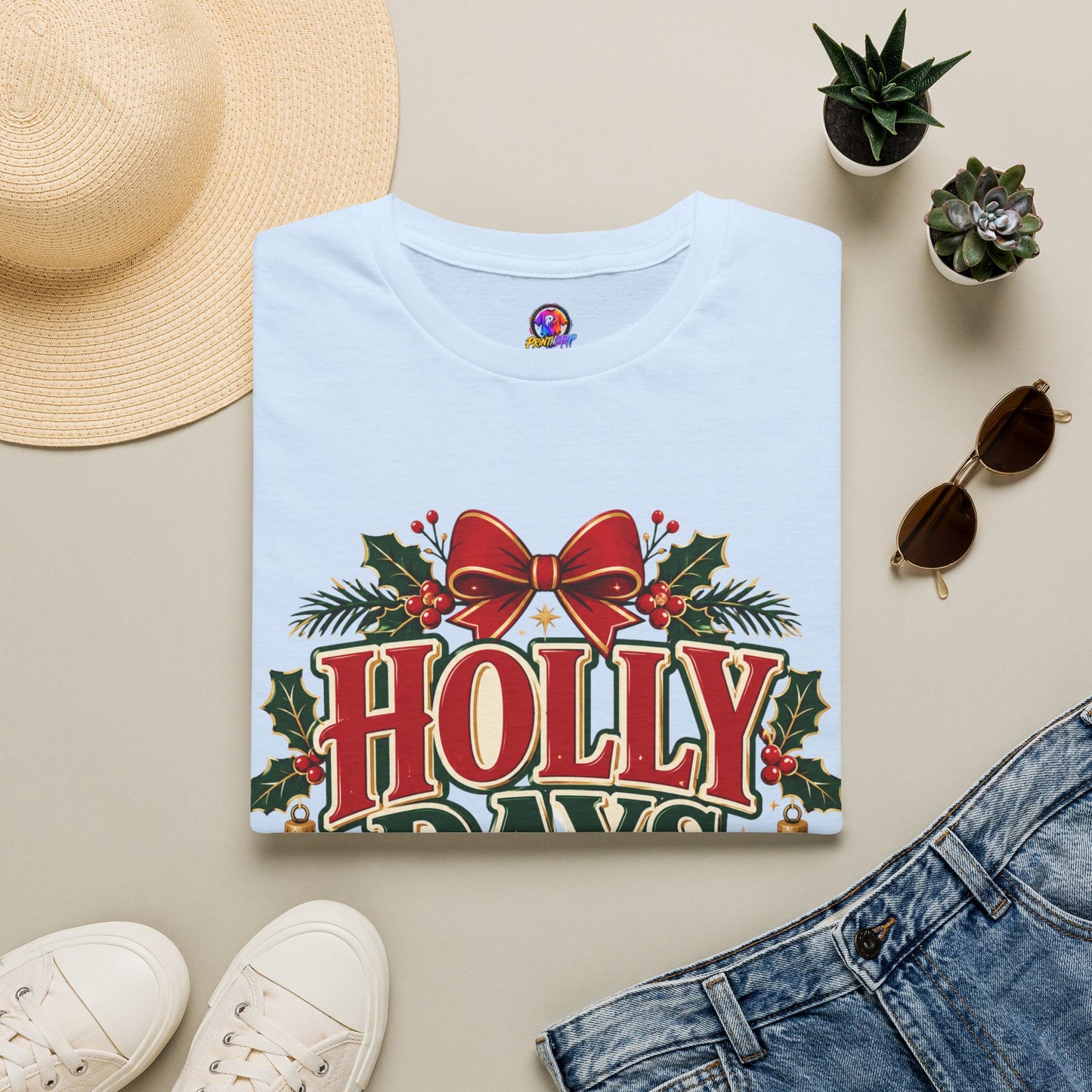 Holly Days Family Club T‑Shirt — Festive Christmas Holiday Tee