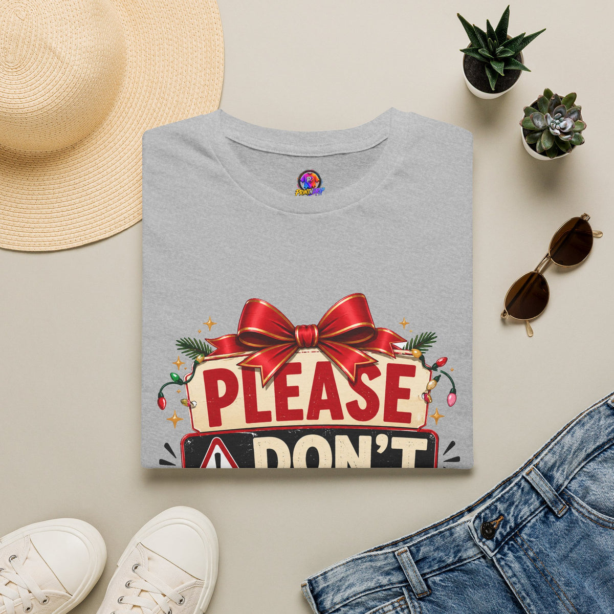 T-Shirt — "Please Don't Ask About My Life Plan" Funny Christmas Graphic Tee