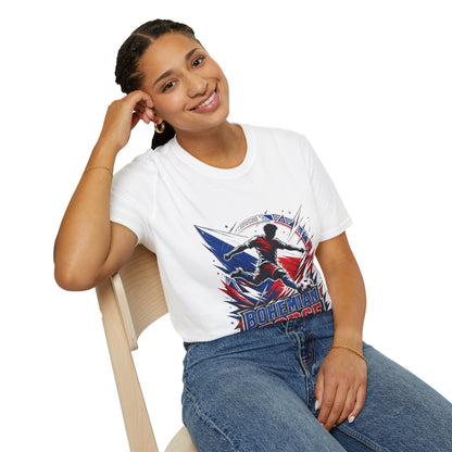 Czechia Bohemian Force Graphic T‑Shirt — Energetic Soccer Player Silhouette