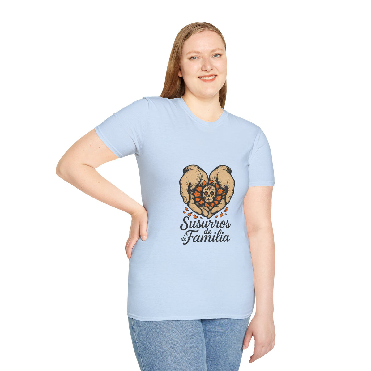 T‑Shirt — Sweetheart Pomeranians Heart Design with “Siempre Familia” Text - Trending Now - October 2026