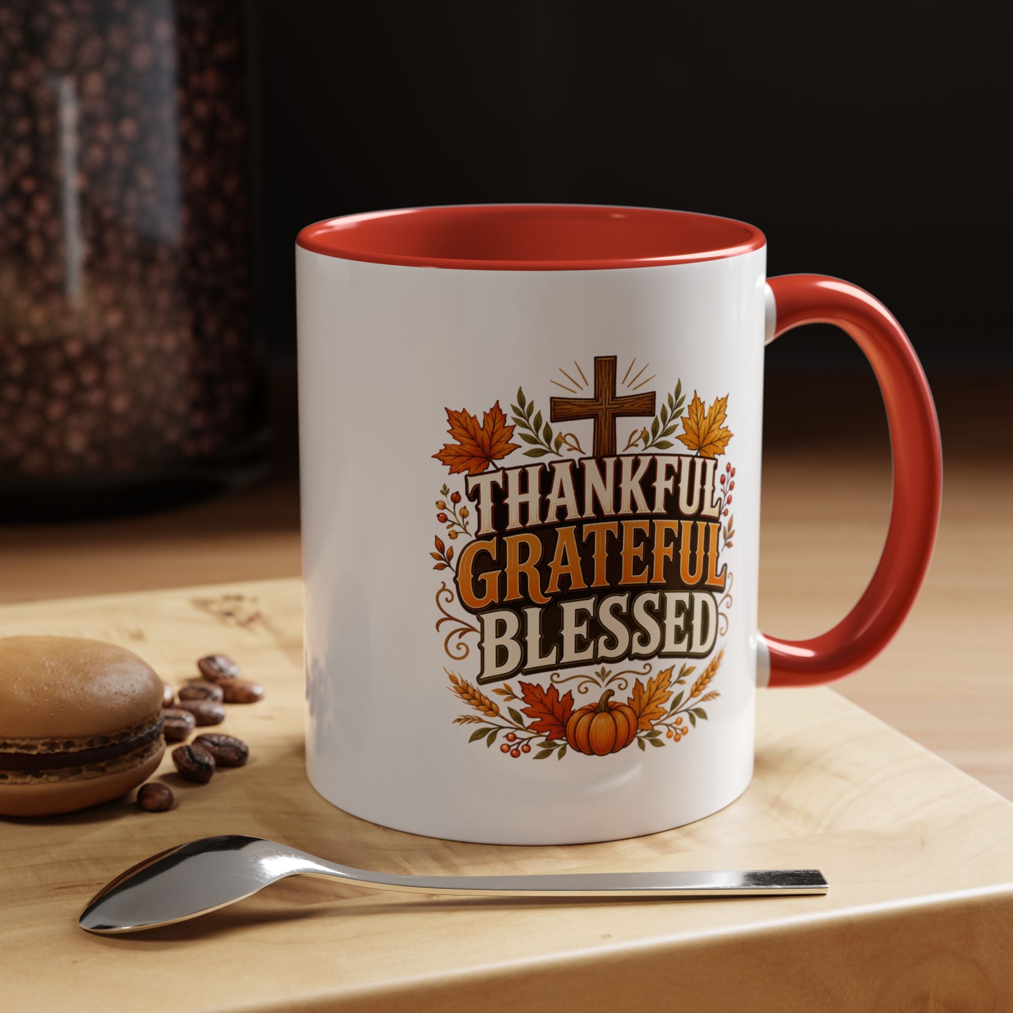 Thanksgiving Mug Thankful Grateful Blessed Coffee Mug