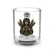 Virgo Glass Mug  — Harvest Goddess Illustration 10oz