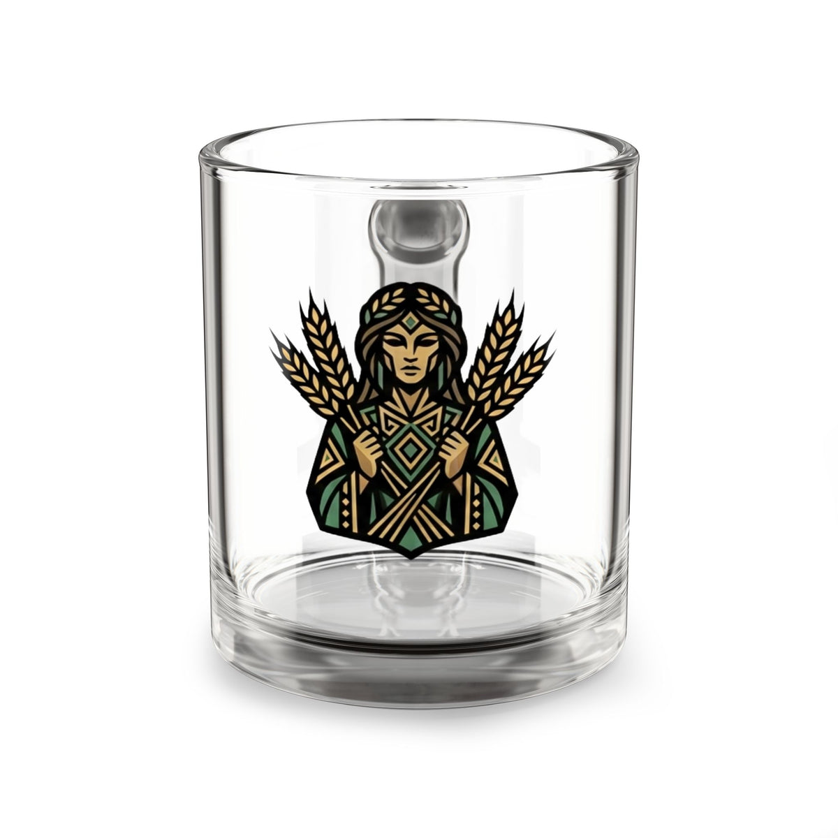 Virgo Glass Mug  — Harvest Goddess Illustration 10oz