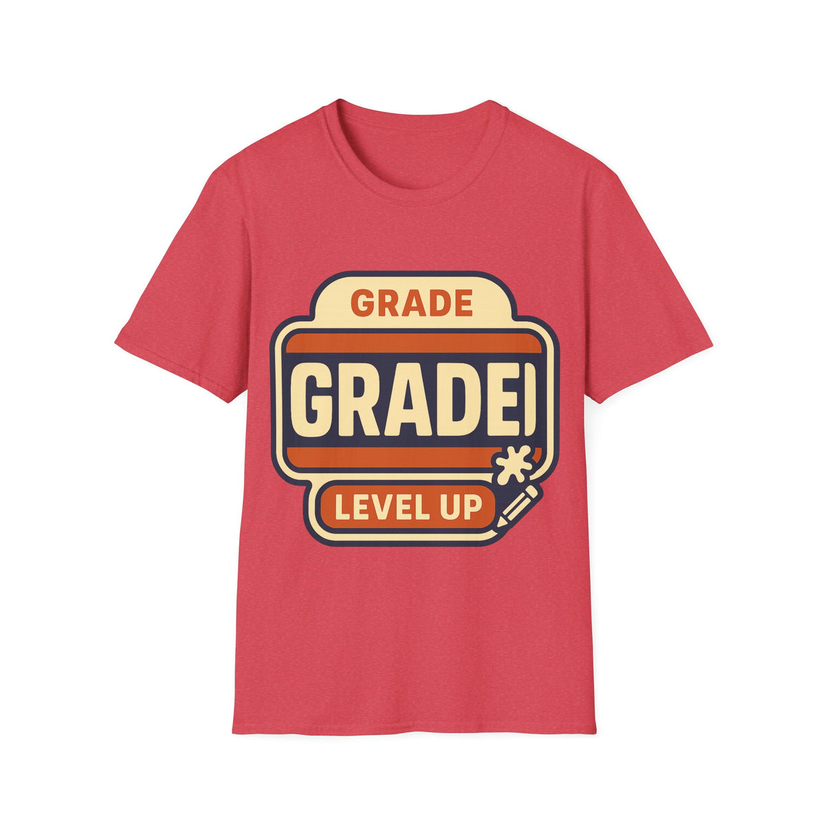 Grade Up Retro Badge T‑Shirt — "GRADE! LEVEL UP" Gamer Teacher Gift - Trending Now - August 2026