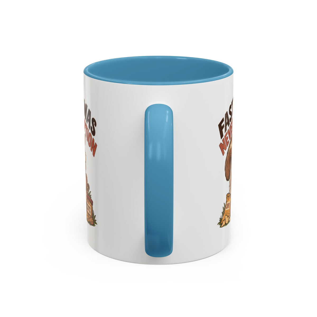Funny And Witty "Fasting Was Never An Option" Accent Coffee Mug (11, 15oz)