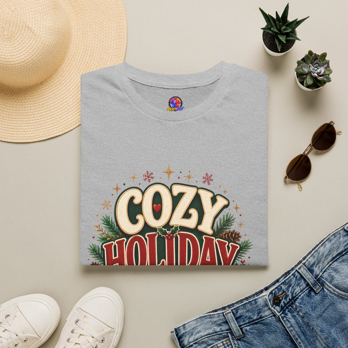Cozy Holiday Club T-Shirt — Festive Christmas Cozy Cocoa Graphic Tee