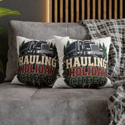Hauling Holiday Cheer Truck Pillowcase Modern Day Christmas