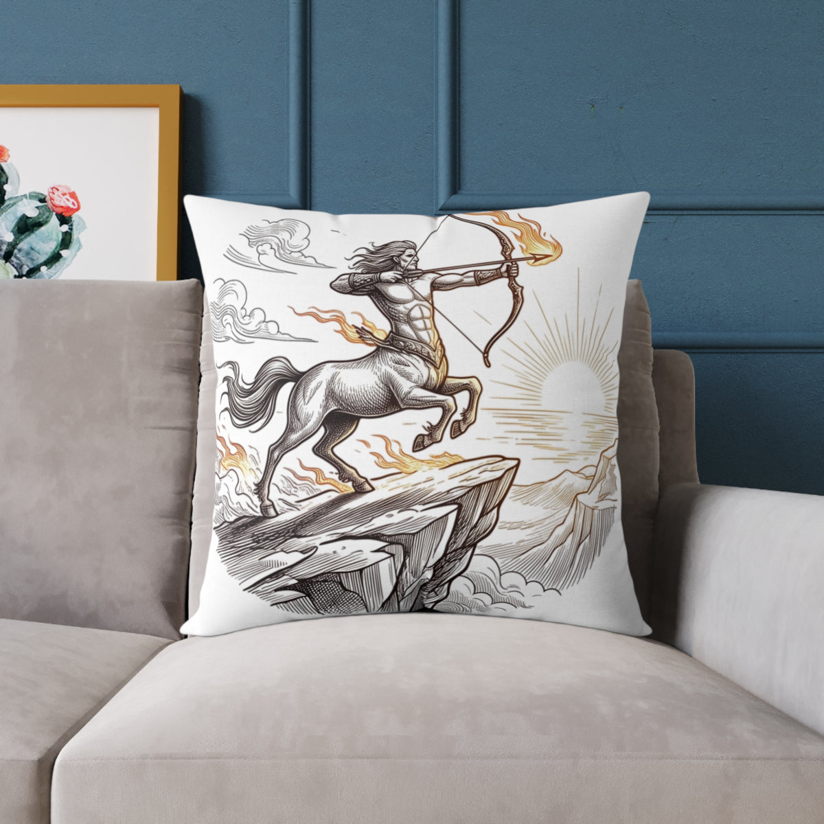 Astrological Sagittarius Zodiac Square Poly Canvas Pillow