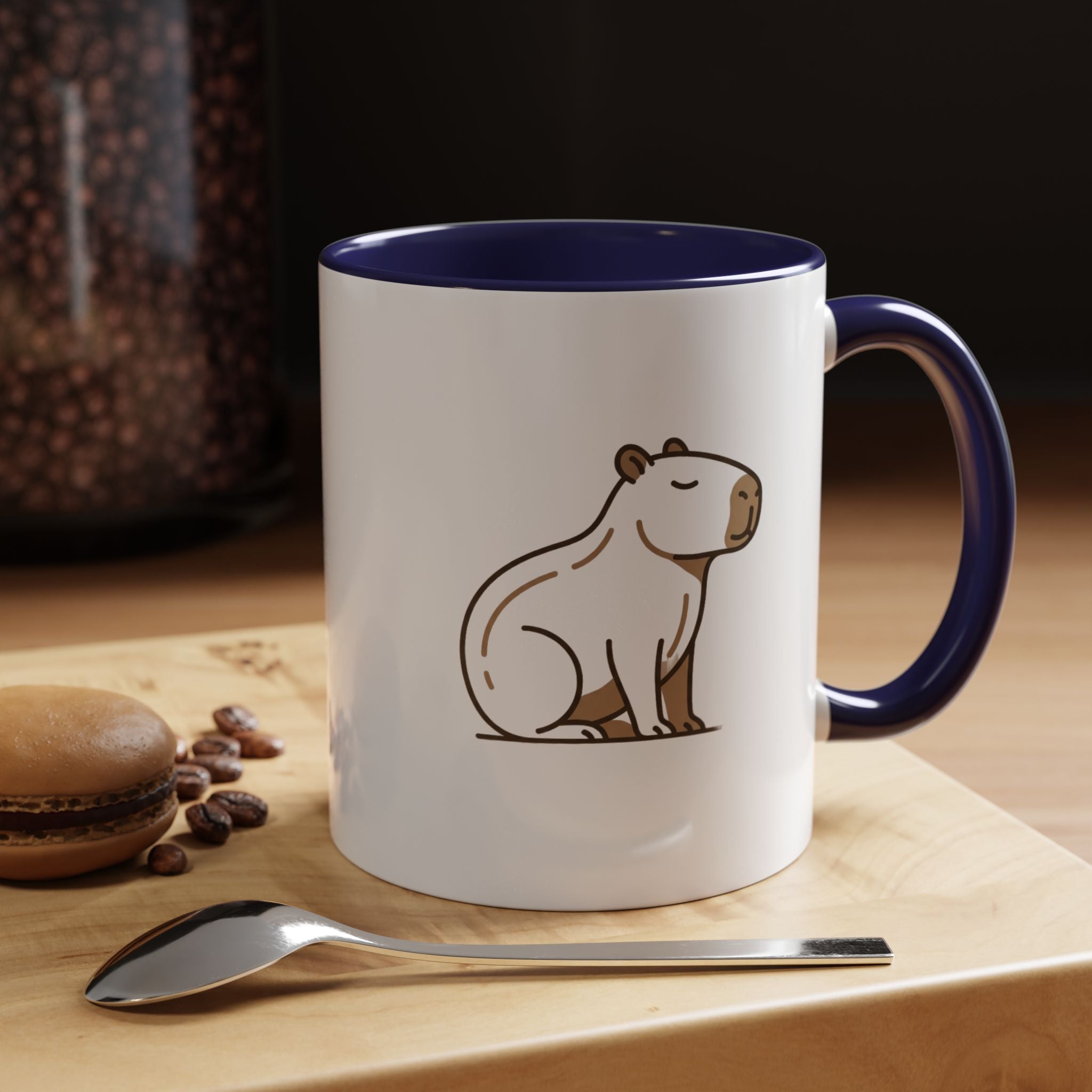 Funny Capybara Coffee Mug — Cute Relaxed Capybara Accent Mug