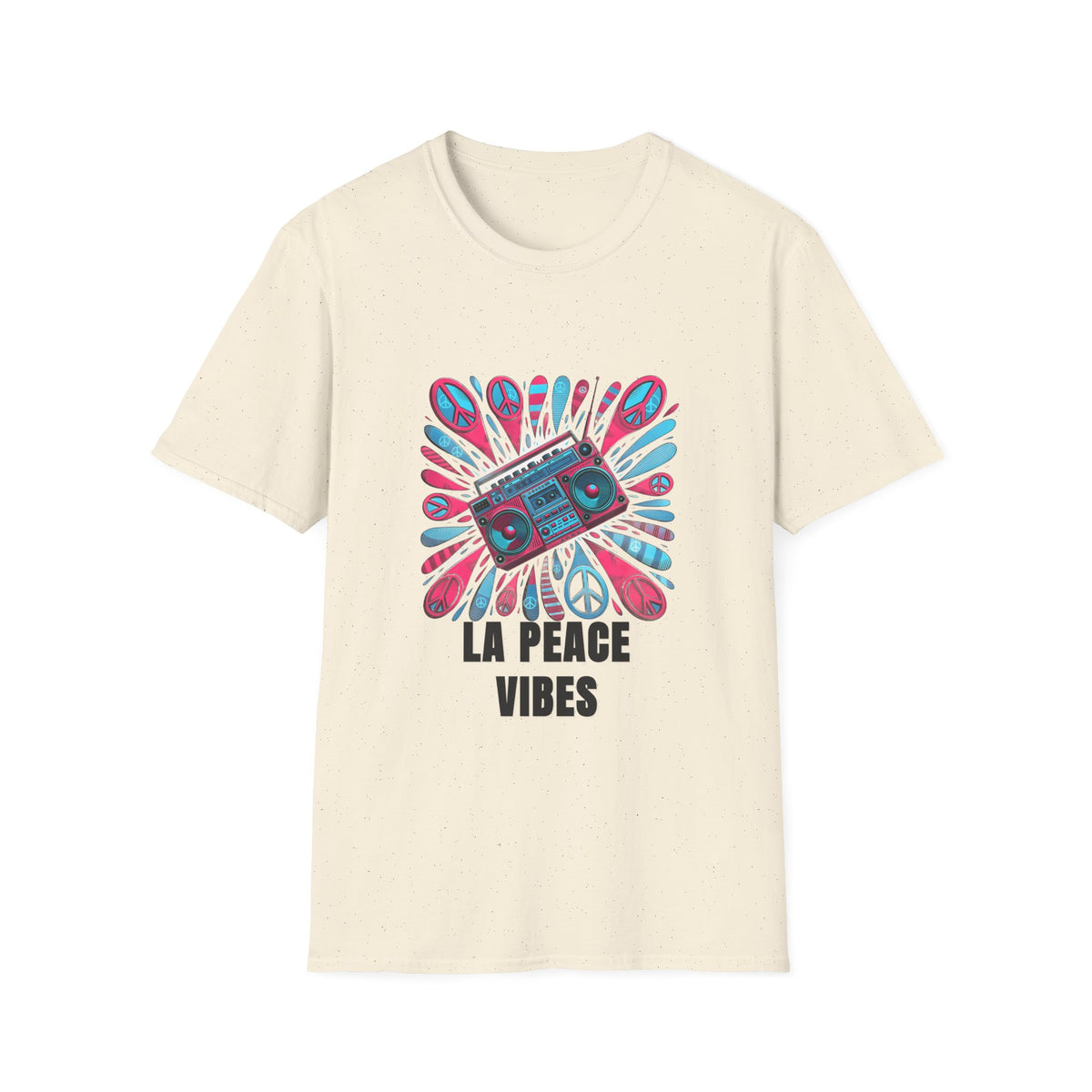 La Peace Vibes T-Shirt — Retro Boombox Peace Sign Graphic Tee - Trending Now - August 2026