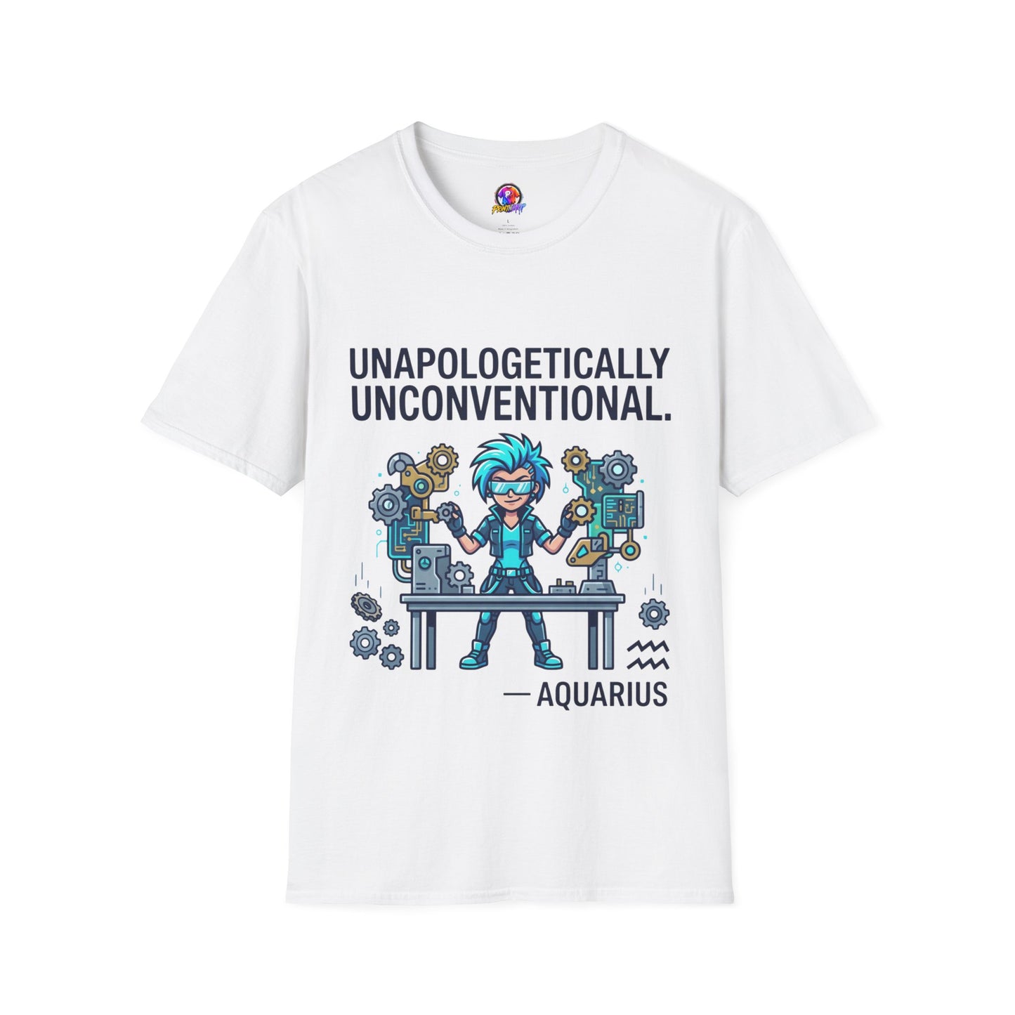 Unapologetically Unconventional T-Shirt — Quirky Steampunk Inventor Graphic Tee