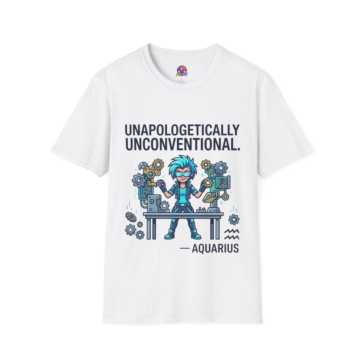 Unapologetically Unconventional T-Shirt — Quirky Steampunk Inventor Graphic Tee