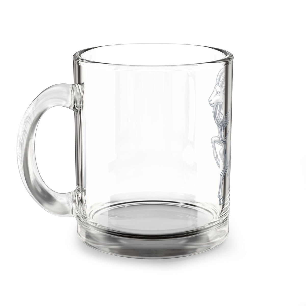 Capricorn Glass Mug — 10oz Zodiac Goat Coffee Cup