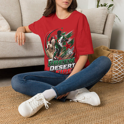 Algeria Football Fan Tee — "Green Desert Fire" Soccer Shirt