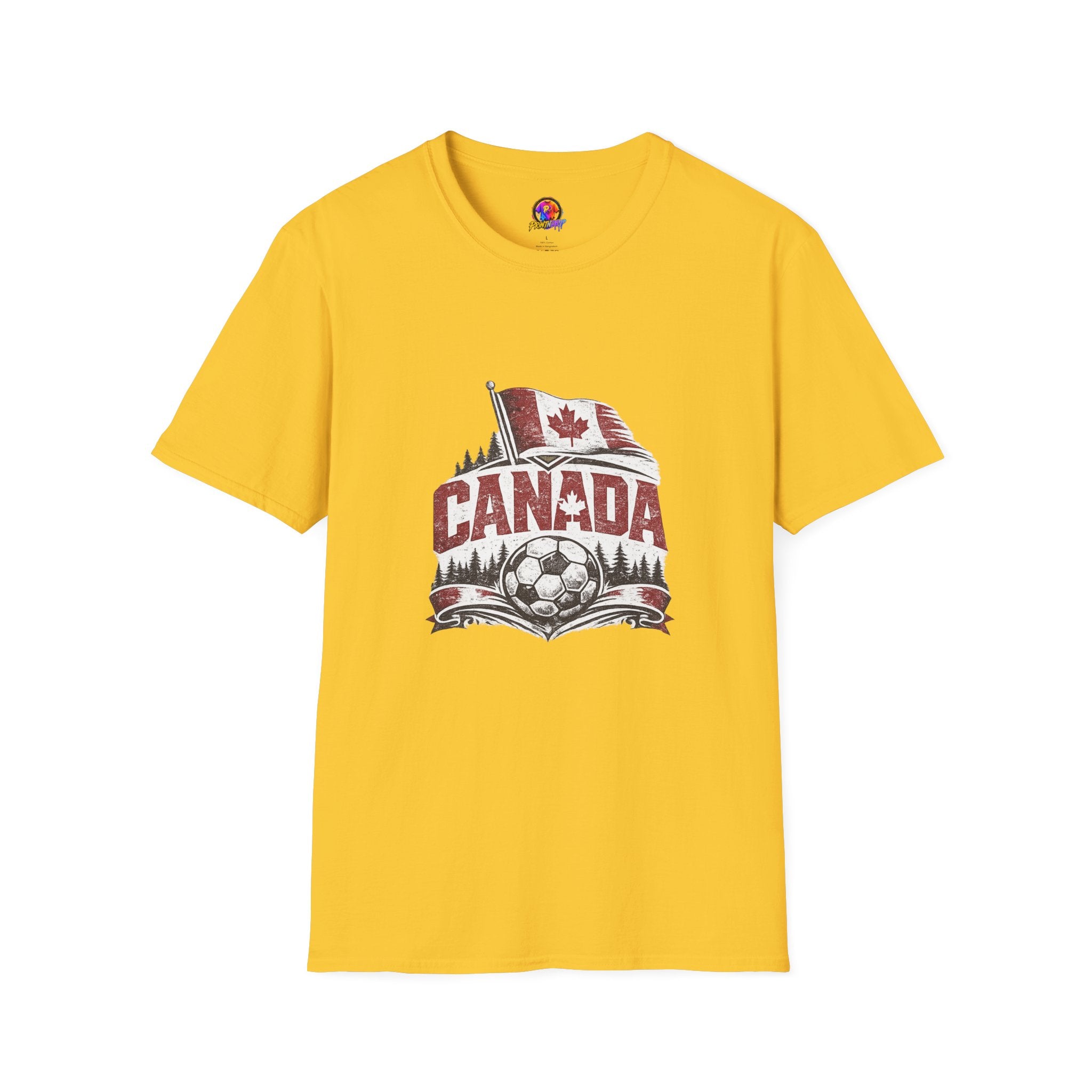 Canada Soccer T-Shirt – Vintage Maple Leaf Flag & Crest