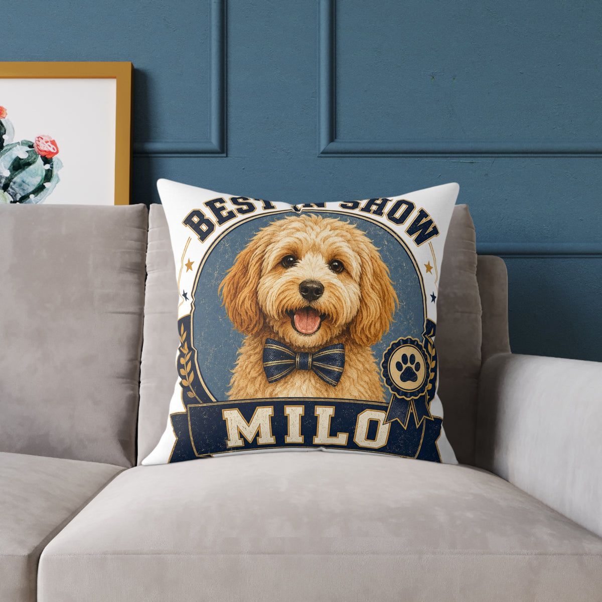 Best in Show Personalized Dog Pillow — Milo Bailey Dog Dad Mom  Milo Custom Pet Throw Pillow