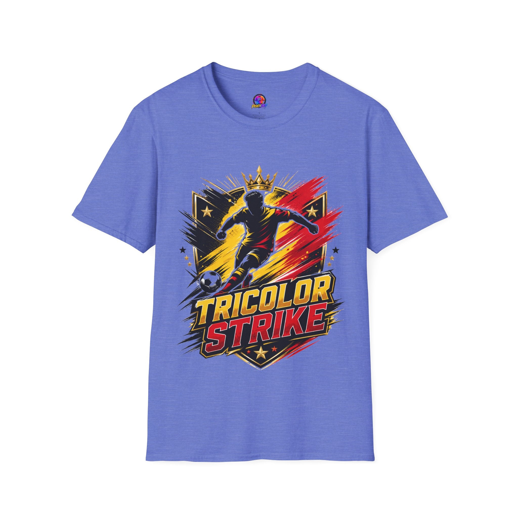 Belgium Soccer T-Shirt — 'Tricolor Strike' Graphic Jersey Tee