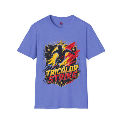 Belgium Soccer T-Shirt — 'Tricolor Strike' Graphic Jersey Tee