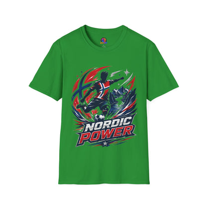 Norway Nordic Power T-Shirt — Viking Flag Silhouette Graphic Tee