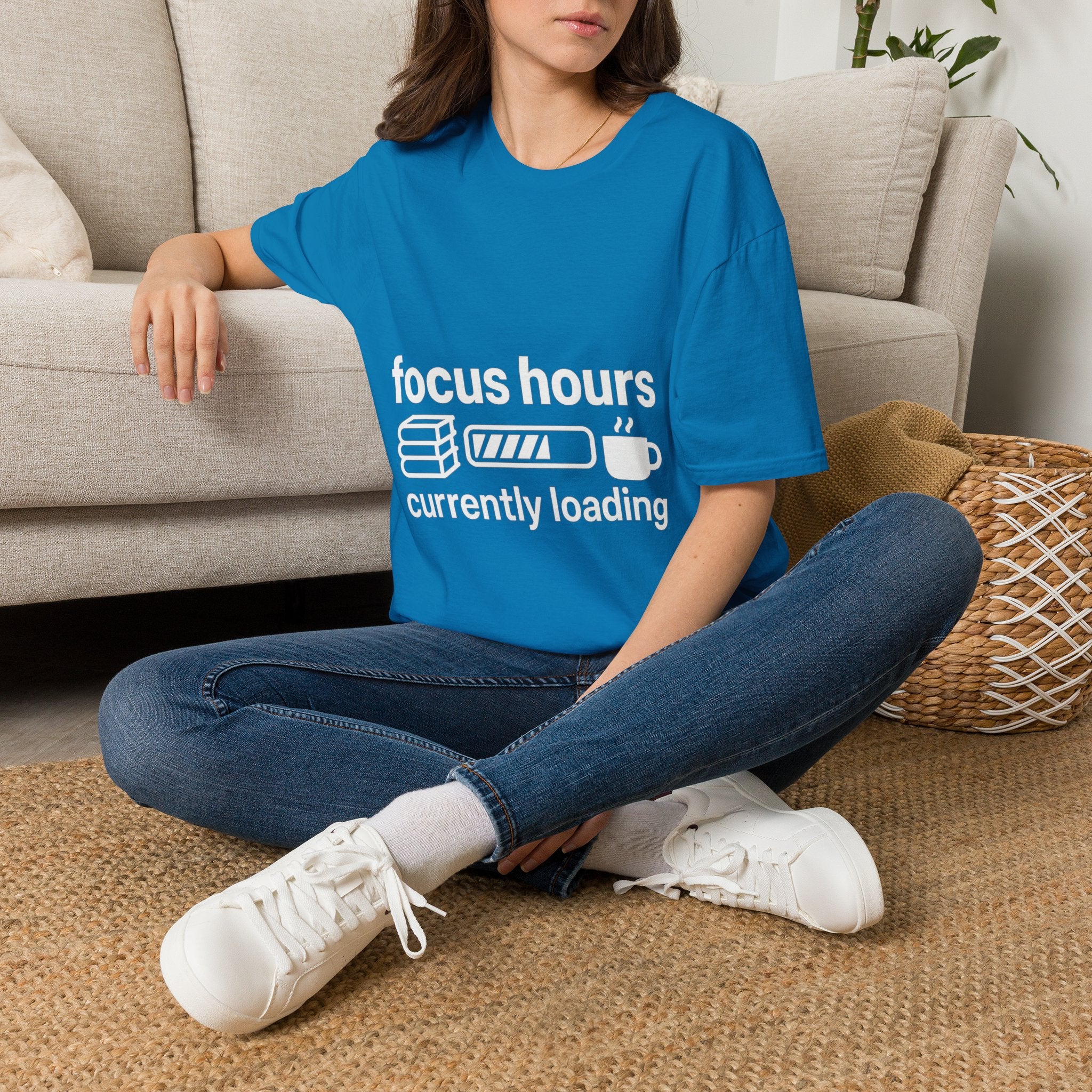 Focus Hours T-Shirt — "Focus Hours Currently Loading" Graphic Tee for Productivity & Remote Work - Trending Now - August 2026 Trends - Everyday T-Shirt