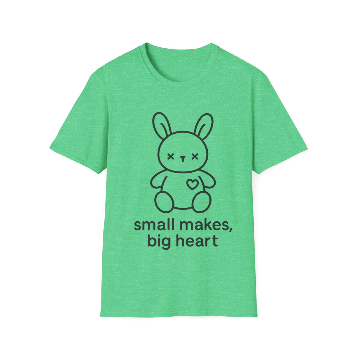"Small Makes, Big Heart" Cute Amigurumi Bunny Tee - Crafting Crochet Yarn Lover White T-Shirt - Trending Now - September 2026
