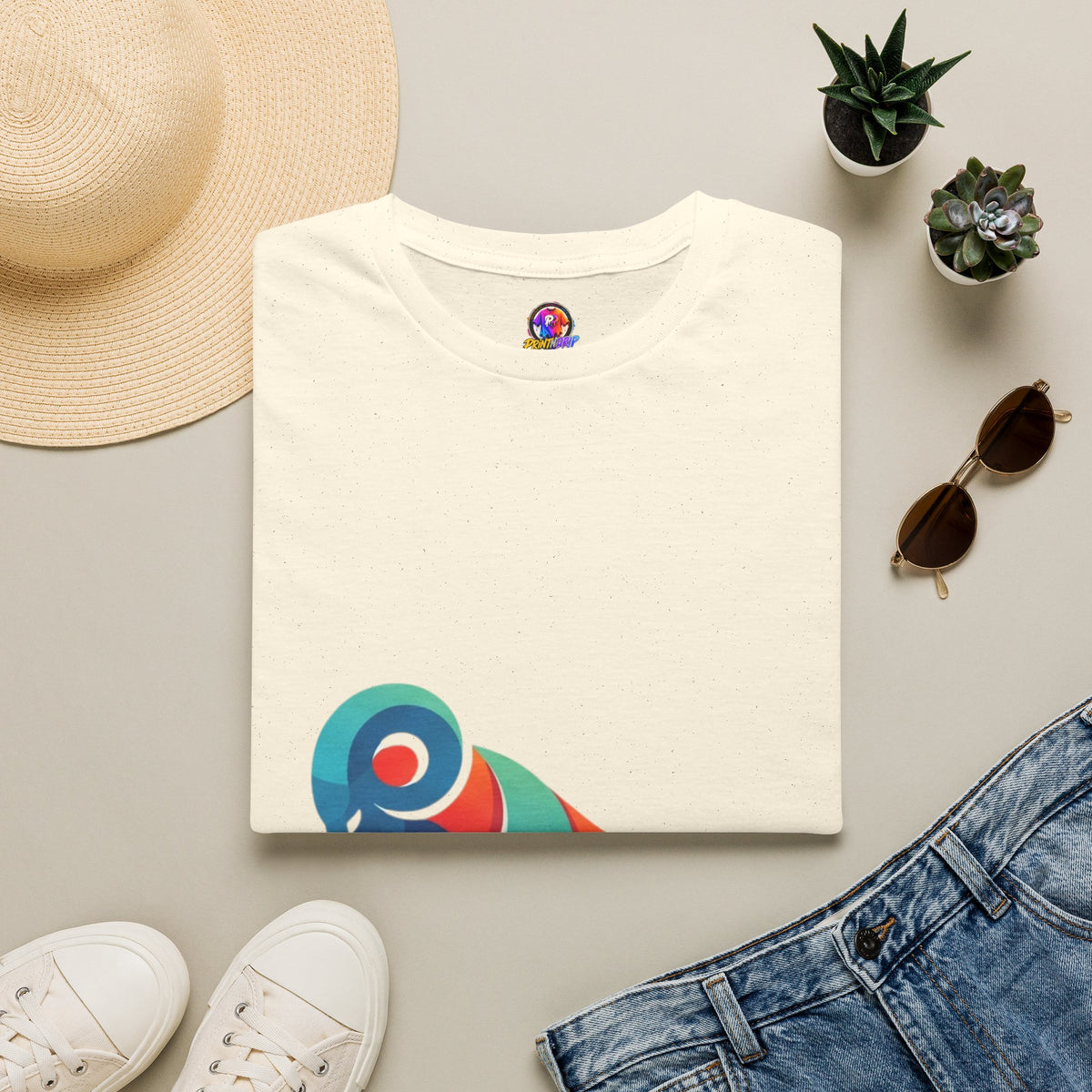 Aries Zodiac  Colorful Ram T-Shirt — Abstract Multicolor Aries Graphic Tee