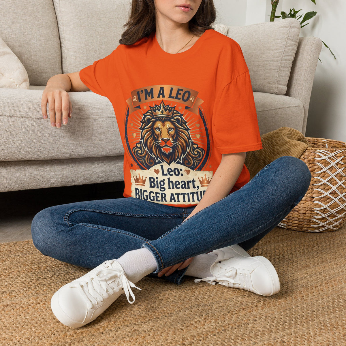 Leo Zodiac T-Shirt — "I’m a Leo: Big Heart, Bigger Attitude"