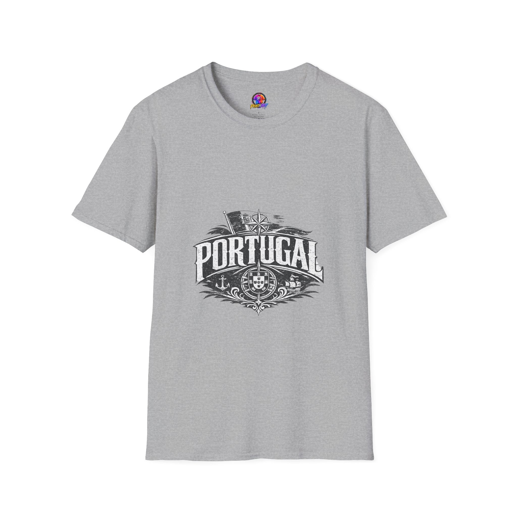 Portugal Vintage Compass T-Shirt — Nautical Travel Souvenir