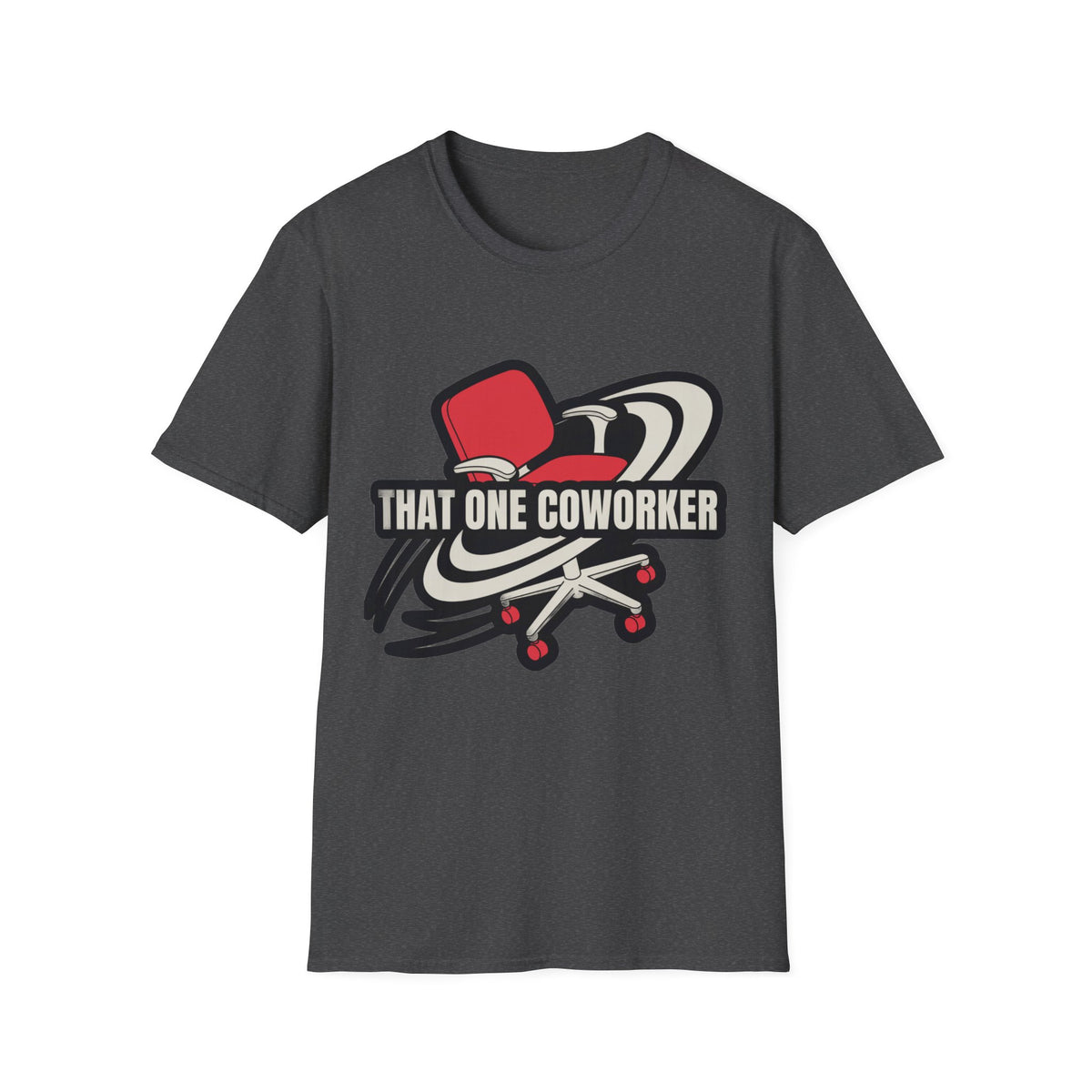 "That One Coworker" Graphic T-Shirt – Funny Office Chair Skateboard Tee - Trending Now - August 2026