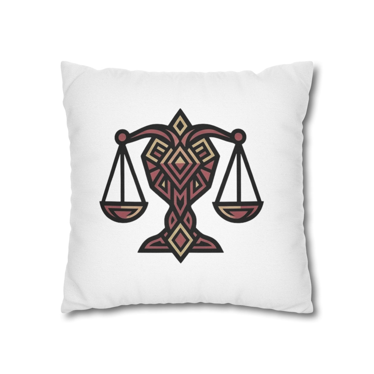 Libra Scales Decorative Pillowcase – Zodiac Balance Throw Pillow Cover