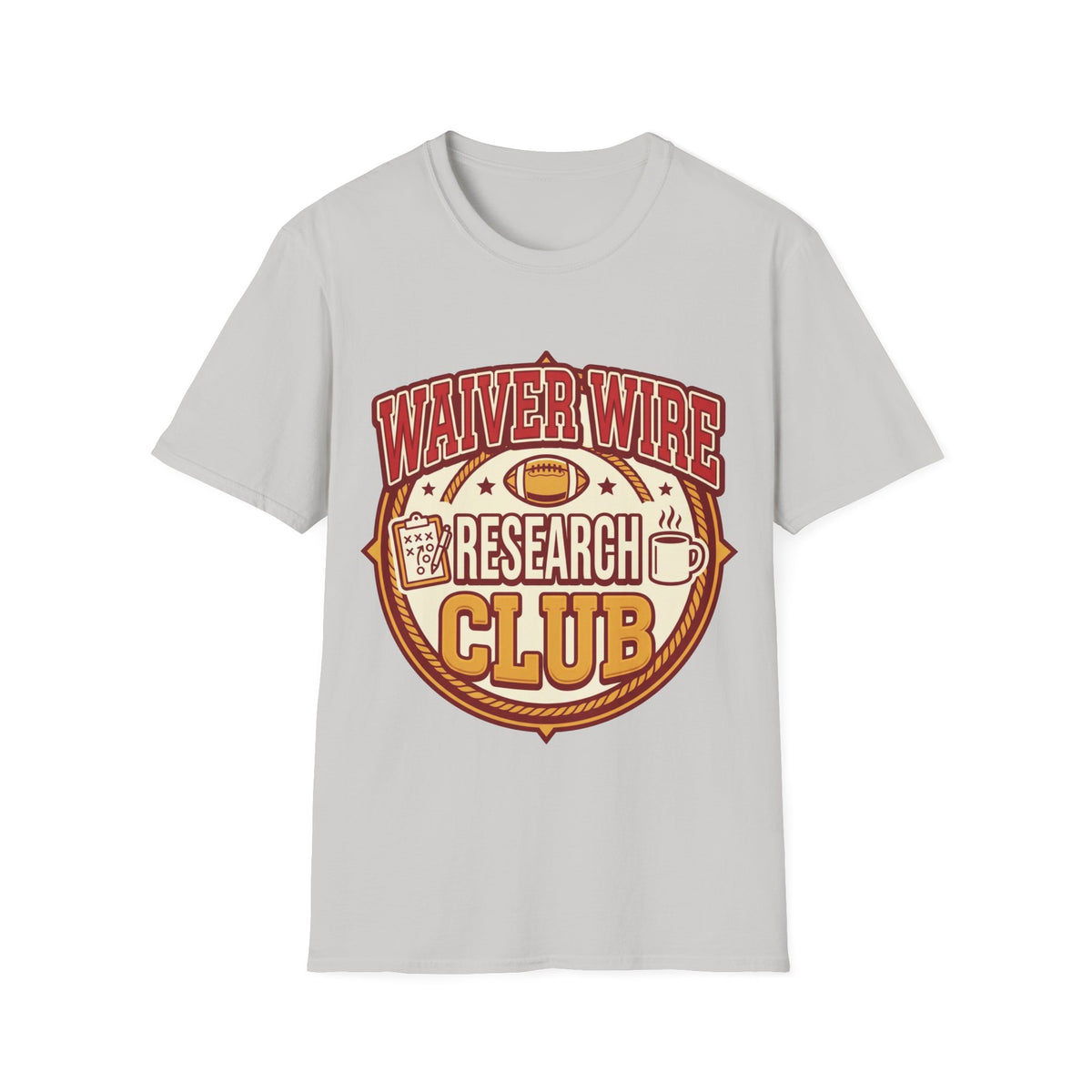 Waiver Wire Research Club Football T-Shirt — Fantasy Football Fan Tee - Trending Now - August 2026