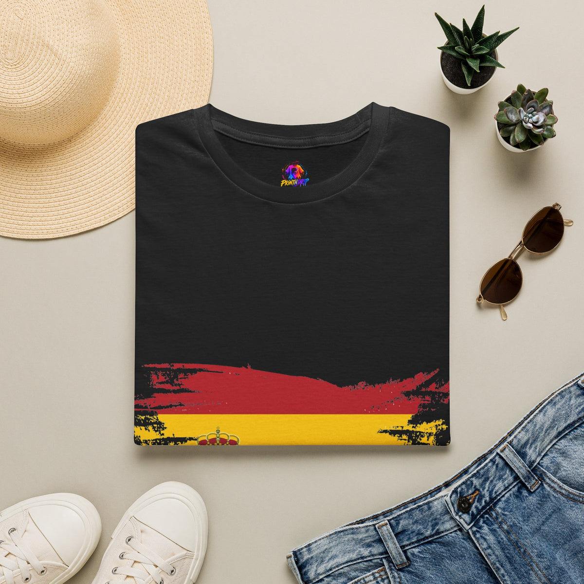 Spain Flag T-Shirt — Distressed Spanish Flag Graphic Tee