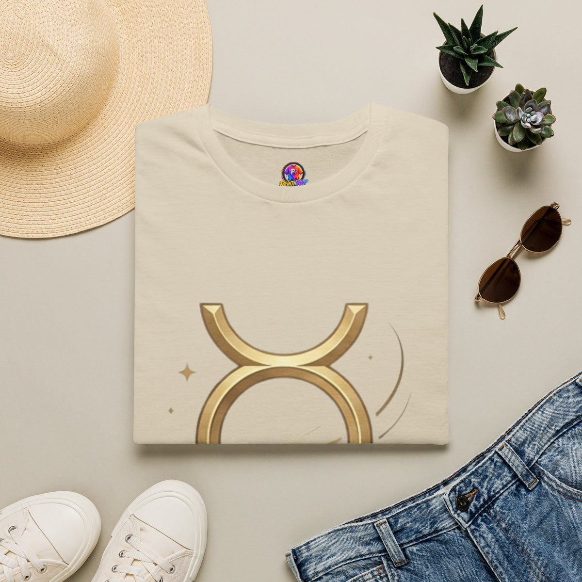 Virgo Zodiac  Mercury Astrology T-Shirt — Gold  Symbol Zodiac Tee