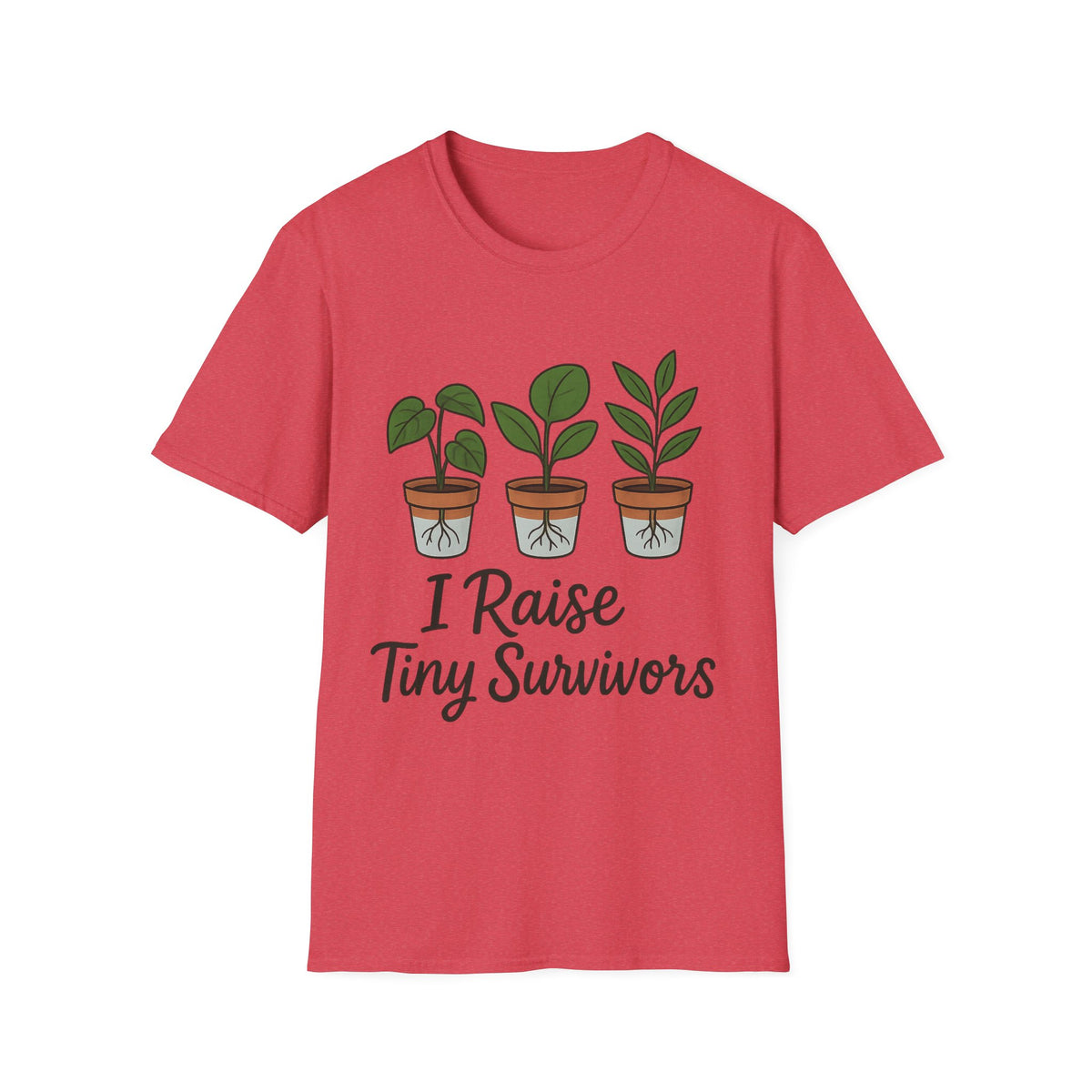 "I Raise Tiny Survivors" Funny Plant Parent Tee - Cute Houseplant Gardener Slogan White T-Shirt - Trending Now - September 2026