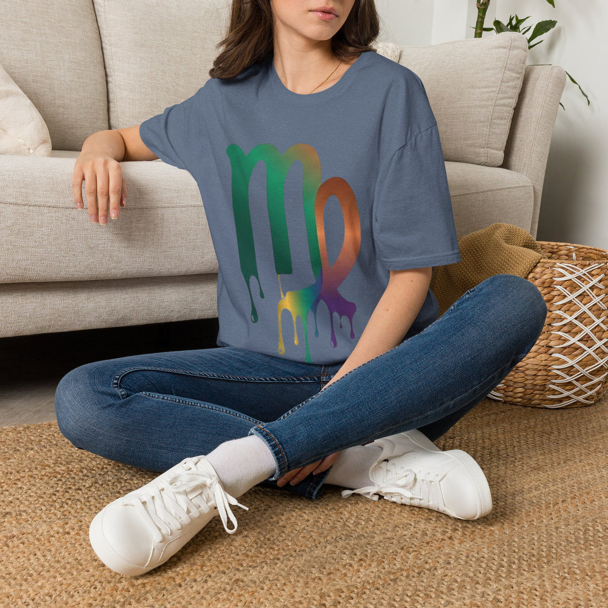 Virgo Zodiac Drip T-Shirt — Colorful Virgo Sign Astrology Tee