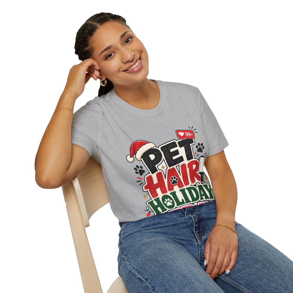 Pet Hair Holiday Tee — Funny Christmas Shirt for Pet Lovers