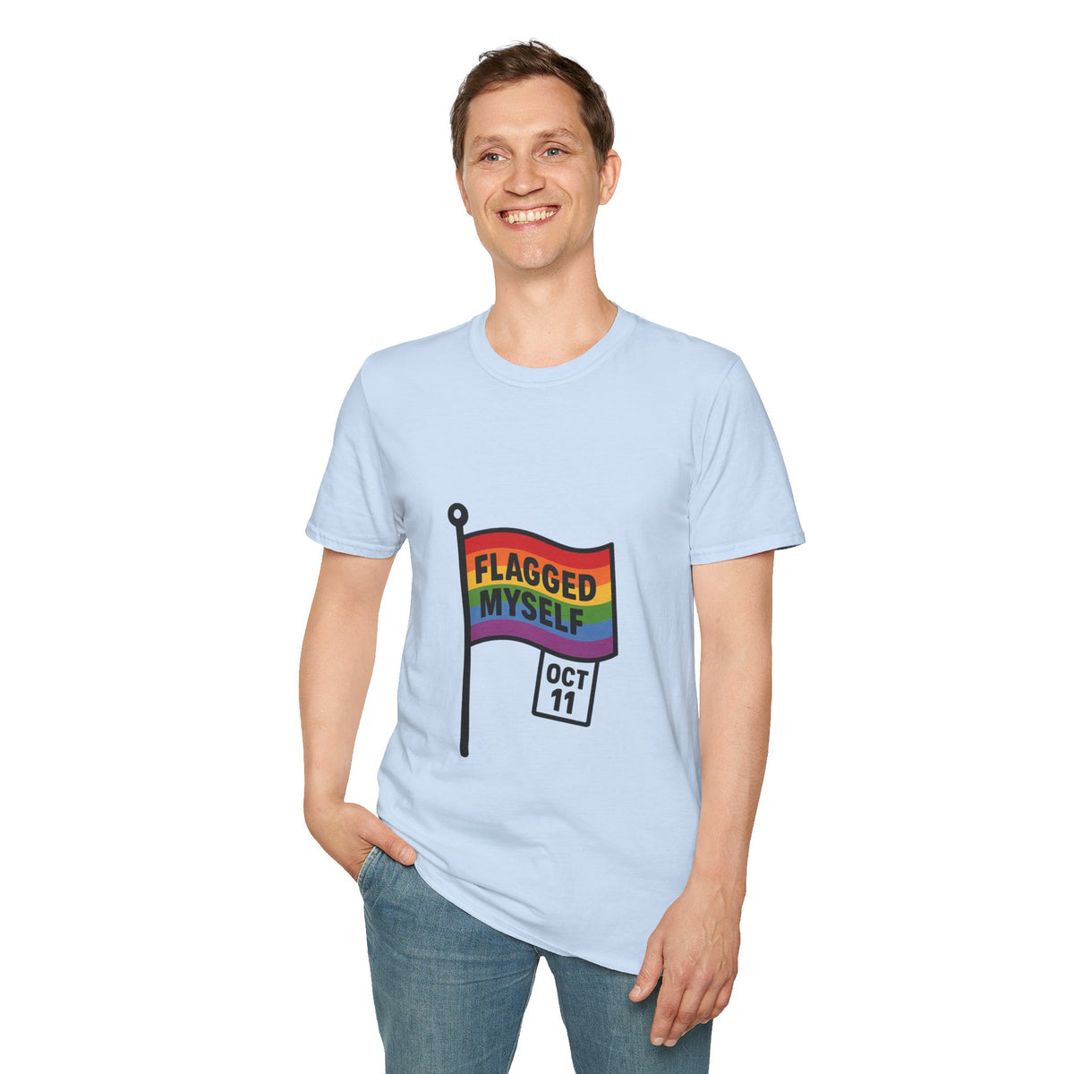 Flagged Myself Rainbow Pride T-Shirt — LGBTQ+ October 11 Awareness Tee - Trending Now - October 2026