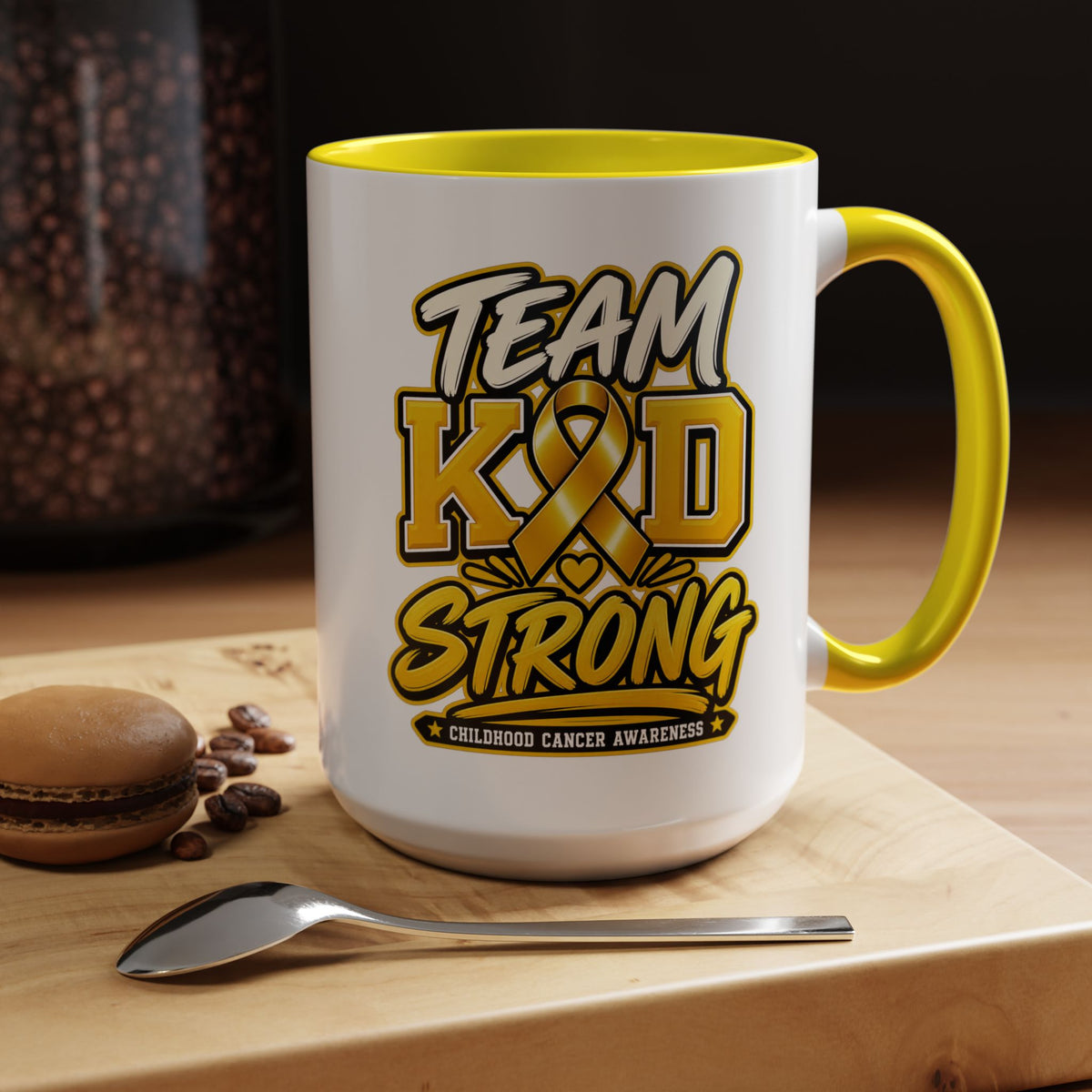 Team KID Strong Childhood Cancer Awareness Coffee Mug
