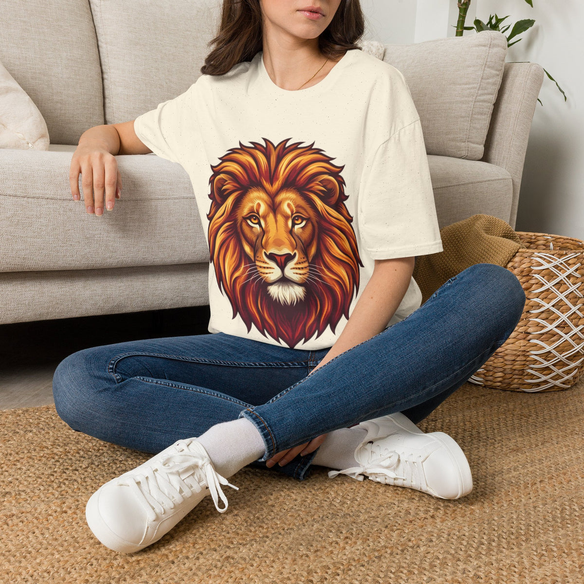 Leo Zodiac Lion Face T-Shirt — Majestic Lion Head Graphic Tee
