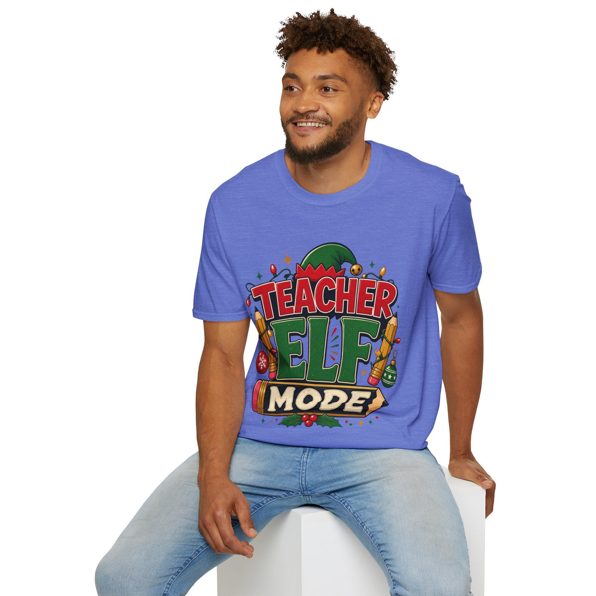 Teacher Elf Mode T-Shirt — Funny Christmas Teacher Holiday Tee