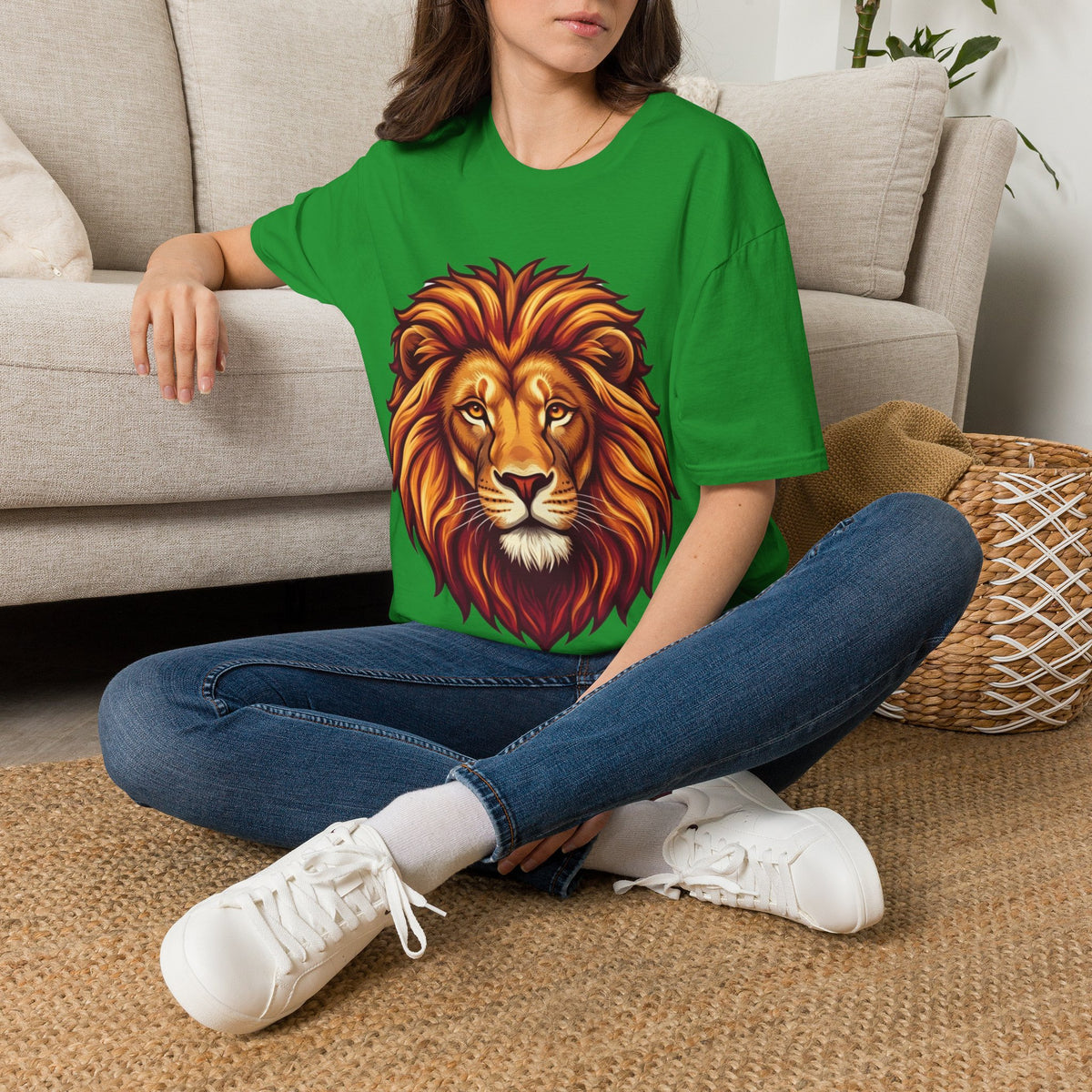 Leo Zodiac Lion Face T-Shirt — Majestic Lion Head Graphic Tee